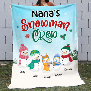 Gift For Family, Personalized Blanket, Snowman Kids Blanket, Christmas Gift 03TOHN250823 - Blanket - GoDuckee