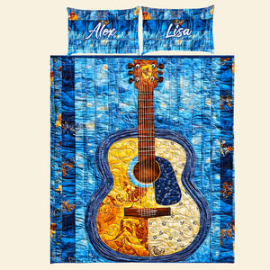 Personalized Gift For Guitar Lover Quilt Bedding Set Special Line 02HUMH051124 - Blanket - GoDuckee