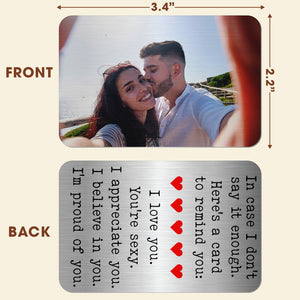 Custom Photo Gifts For Couple Aluminum Wallet Card 02TOMH161224 - Wallet Card - GoDuckee