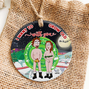 Personalized Gifts For Couple Ornament, Naughty Couple & Christmas Night 02napu150724hg - Ornament - GoDuckee