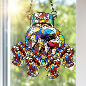 Fist Bump Suncatcher Ornament - Personalized Gifts For Grandpa 06tgqn110825 - Ornament - GoDuckee