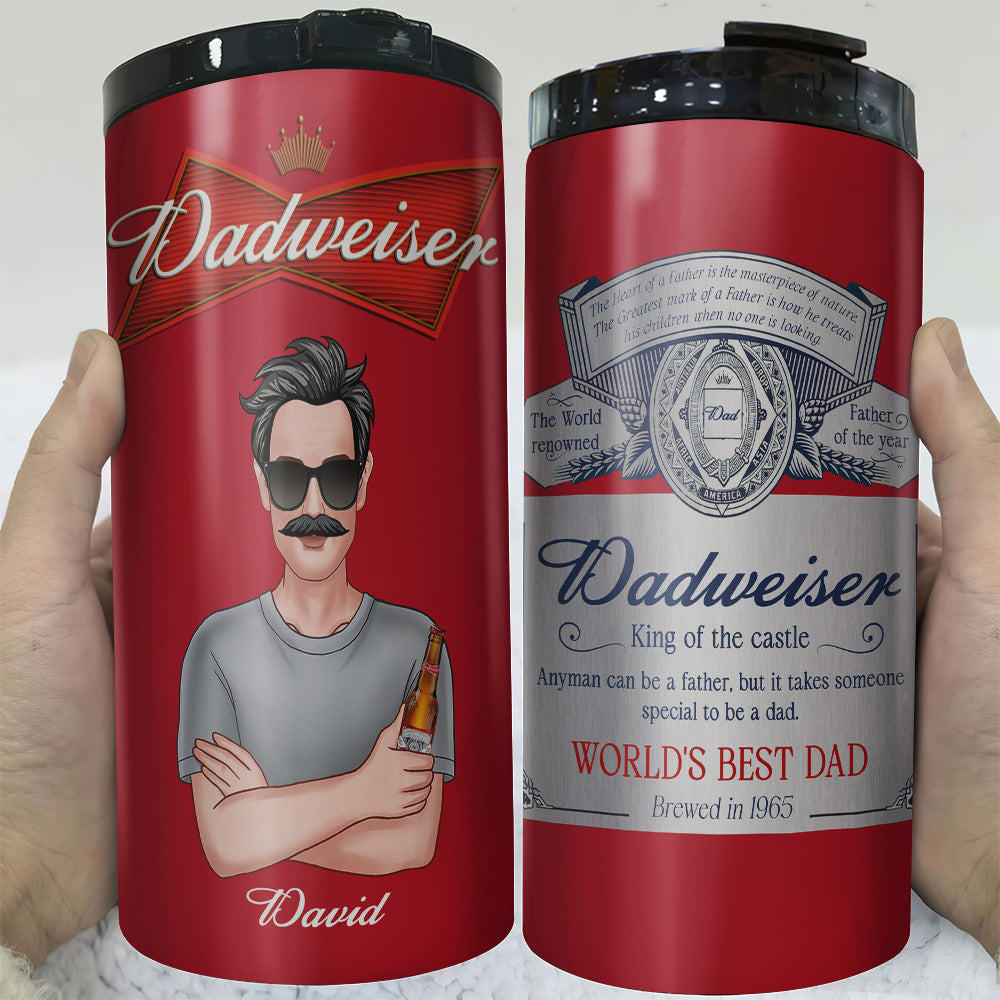 World's Best Dad, Personalized Beer, Dad 4 In 1 Can Cooler Tumbler Gift For Dad 03DNPO130623TM-01 - Can Cooler - GoDuckee