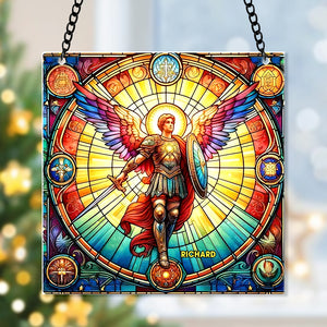 Personalized Gifts For Christmas Suncatcher Ornament 61ACQN240824 Angel Heaven - Ornament - GoDuckee