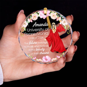 Personalized Gifts For Graduate Crystal Ornament 03PGQN081024TM - Ornament - GoDuckee