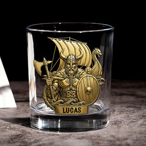 True Warriors Whiskey Glass Personalized Viking Gifts 03NATN050825 - Whiskey Glass - GoDuckee