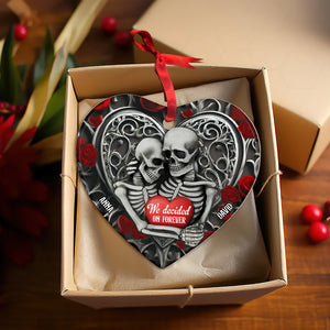 Personalized Gift For Couple Christmas Ornament Skeleton Couple 02OHTN041124 - Ornament - GoDuckee