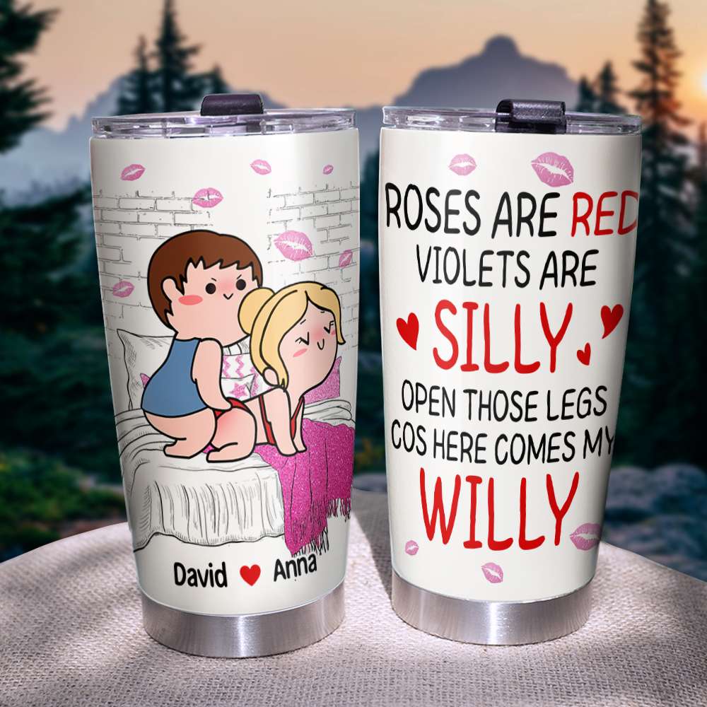 Personalized Gifts For Girlfriend Tumbler Roses Are Red - Tumbler Cups - GoDuckee