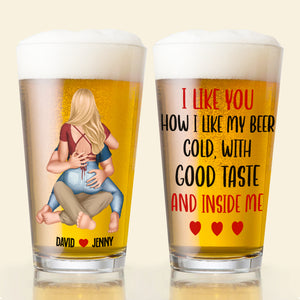 Personalized Gifts For Couple Beer Glass 03natn220724hh Sexy Couple - Beer Glasses - GoDuckee