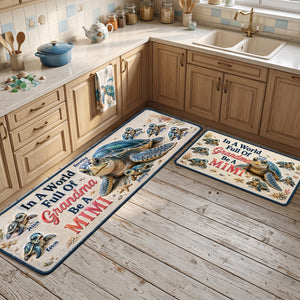 Sea Turtle Family Runner Rug - Personalized Gifts For Grandma 04huta270826