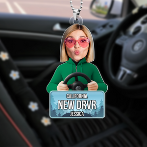 Custom Photo Gifts For New Driver Car Ornament 03kapu110125 - Ornament - GoDuckee