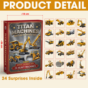 Heavy Machines Advent Calendar Blind Box - Personalized Christmas Gift 03tydt301026 - Advent Calendar - GoDuckee