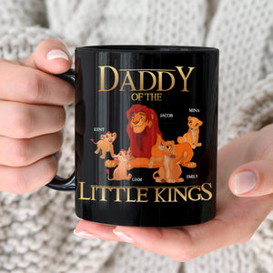 Personalized Gifts For Dad Black Coffee Mug Little Kings 01OHPU060124 - Coffee Mugs - GoDuckee