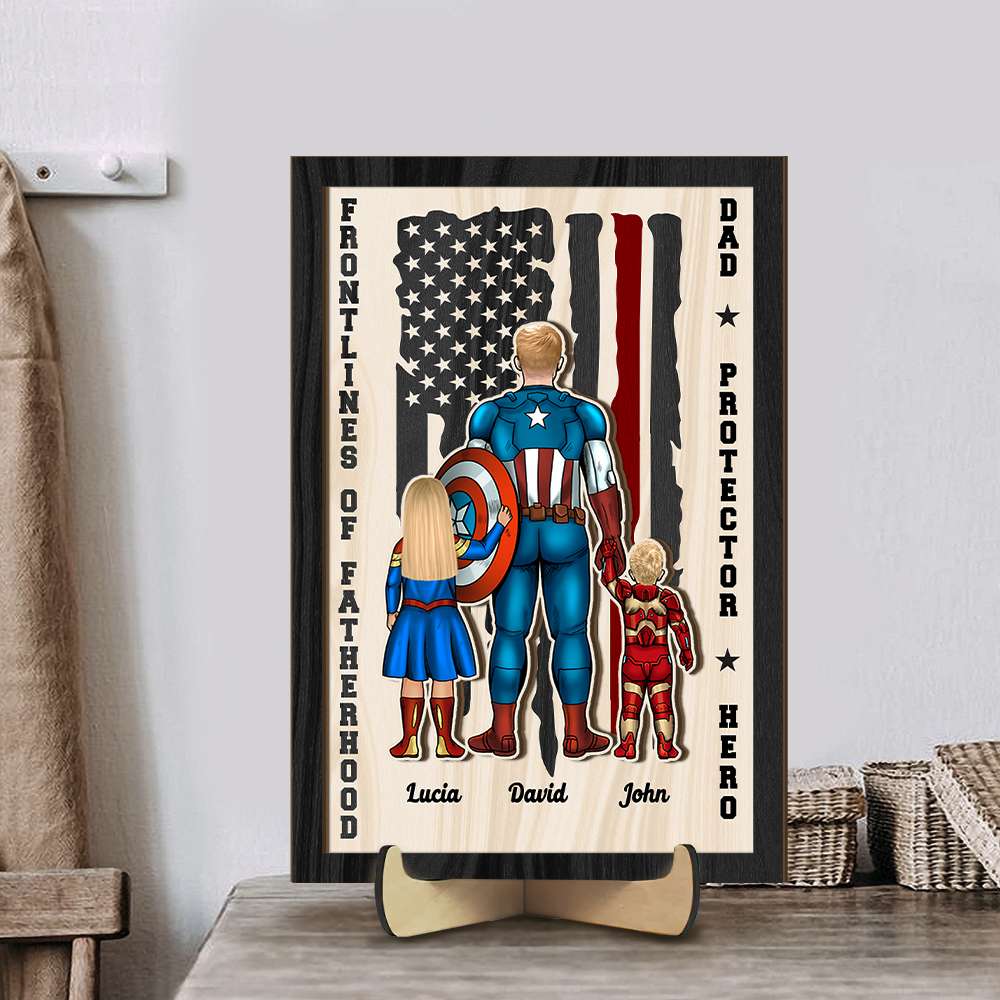 Father's Day Personalized Wood Sign 02DNHN270423TM-tt - Wood Sign - GoDuckee