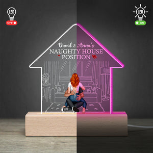Personalized Gifts For Couple LED Light Naughty House Position - Led Night Light - GoDuckee