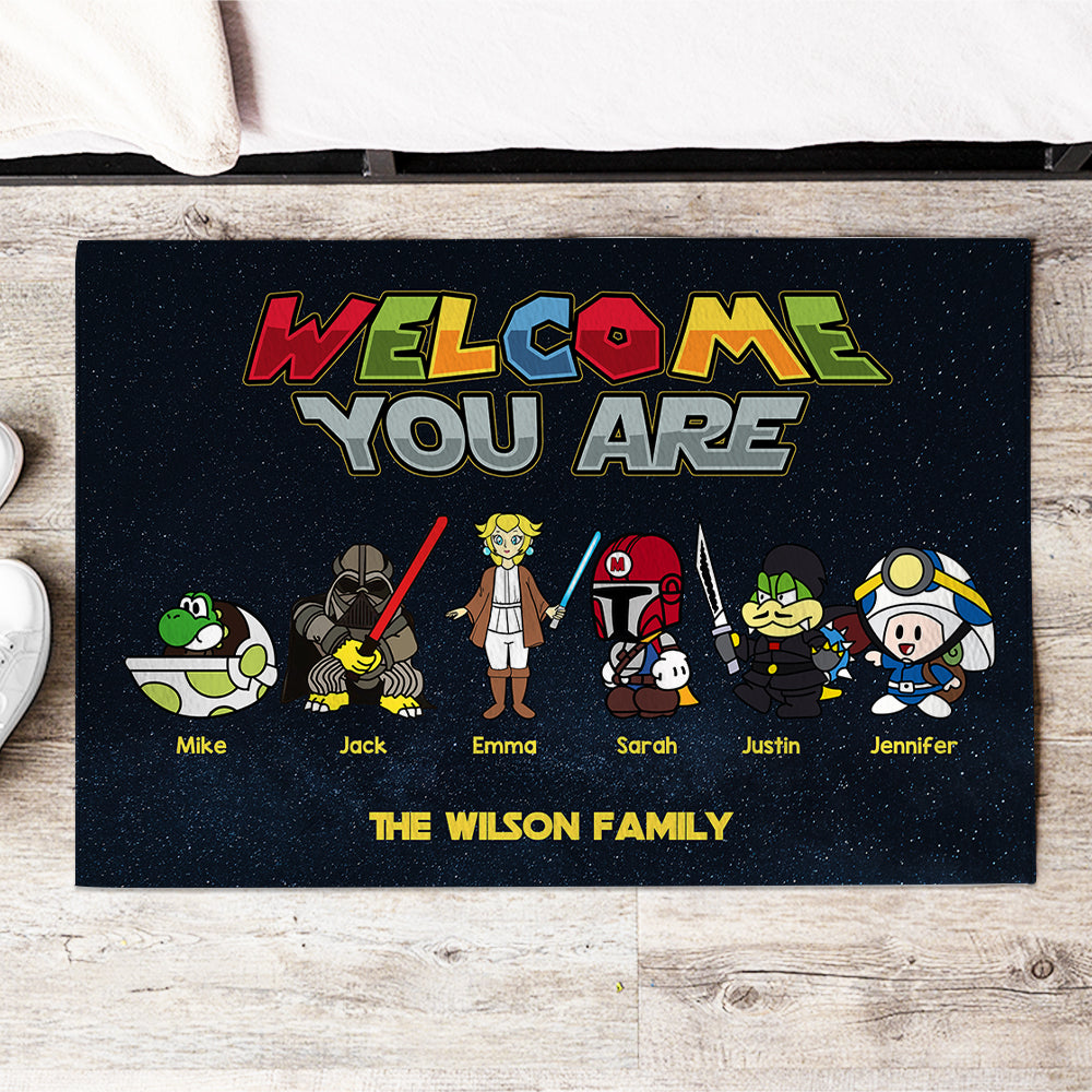 Welcome You Are, Gift For Family, Personalized Doormat, Movie Game Doormat 01HTHN141223 - Doormat - GoDuckee