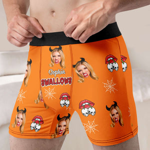 Personalized Gifts For Couple Boxer Briefs Halloween Custom Face Photo 01XQMH160824 - Boxer Briefs - GoDuckee