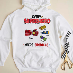 Every Super Dad Needs Sidekicks - Fist Bump, Personalized Shirt - Gift For Dad - Shirts - GoDuckee