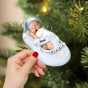 Custom Photo New Born Baby Christmas Ornament 03ohtn210924 - Ornament - GoDuckee