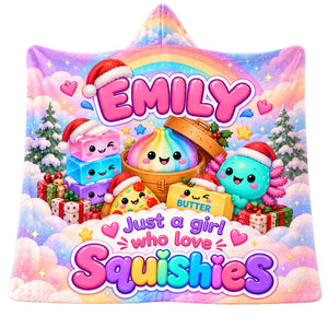 Just A Girl Who Love Squishies Lovely Hood Blanket - Personalized Christmas Gifts For Squishy Lovers 03nata261026 - Blanket - GoDuckee