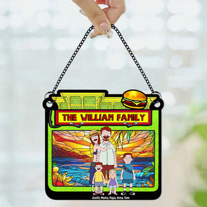 Personalized Gifts For Family Suncatcher Ornament Happy Family 01ACDT100225HG - Ornament - GoDuckee