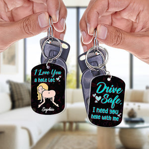 I Need You Here With Me-Personalized Keychain- Gift For Couple- Funny Couple Keychain - Keychains - GoDuckee