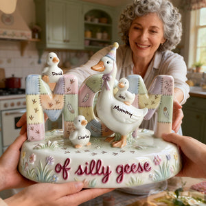 Mom Of Silly Goose Acrylic Plaque - Personalized Gifts For Moms 04qhlu270226 - Shaped Plaques - GoDuckee