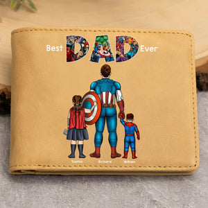 Personalized Gifts For Dad PU Leather Wallet 05QHQN040524PA Father's Day - PU Leather Wallet - GoDuckee