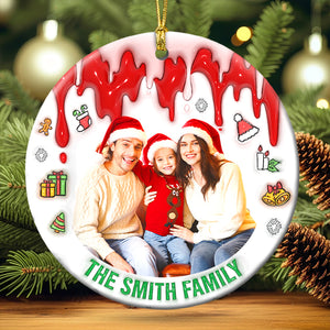 Personalized Custom Photo Gift For Family Christmas Ornament 03KAQN141024 - Ornament - GoDuckee