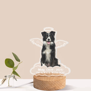 Personalized Gifts For Dog Lovers Memorial Led Light Angel Dog In Heaven - Led Night Light - GoDuckee