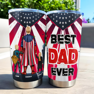 Personalized Gifts For Dad Tumbler Best Dad Ever 02topu140425hg - Tumbler Cup - GoDuckee