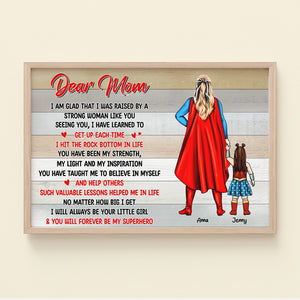 Personalized Gifts For Mom Canvas Print You Will Forever Be My Superhero 05qhtn010324pa Mother's Day Gifts - Canvas Print - GoDuckee