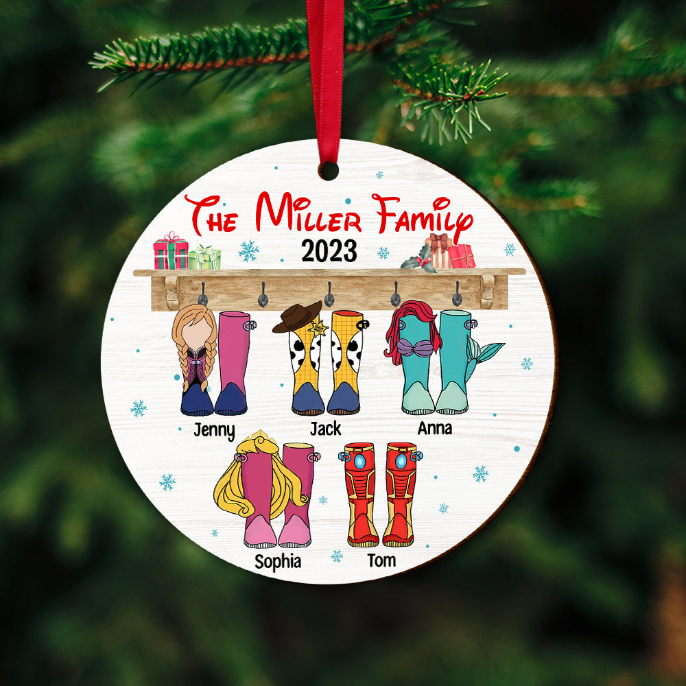 Family Boots, Personalized 05NATN301023 Acrylic Ornament - Ornament - GoDuckee