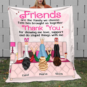 Thank You - Friends, Personalized Blanket, Gift For Friends - Blanket - GoDuckee