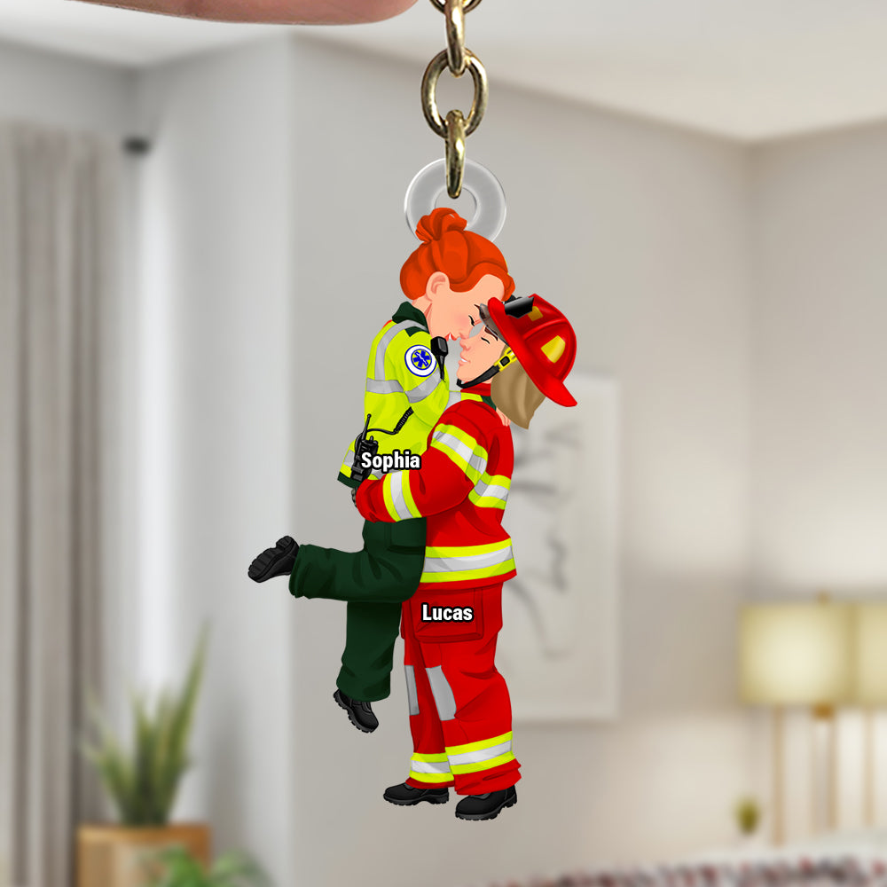 Personalized Gifts For Couple Keychain 05qhtn100125pa Custom Job Costumes - Keychains - GoDuckee