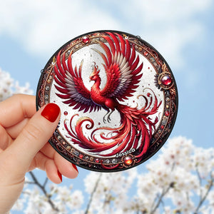 Personalized Rising Phoenix Stained Glass Suncatcher Ornament 24acqn240824 - Ornament - GoDuckee