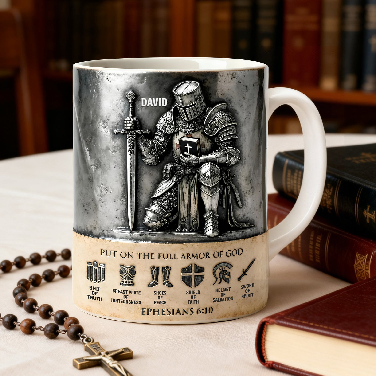 Full Armor Of God Coffee Mug - Personalized Gift For Christian 03TOLU251225 - Coffee Mug - GoDuckee