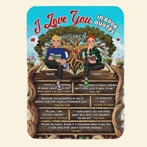 Personalized Gifts For Couple Book Lover Blanket 04TODT040125HG - Blanket - GoDuckee