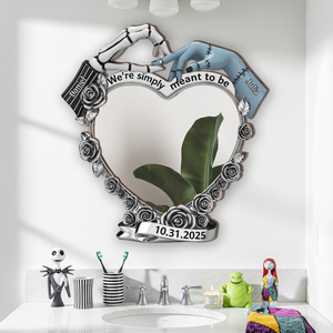 Spooky Couple Personalized Wall Hanging Mirror Gifts For Couple 03OHLU220725 - Mirror - GoDuckee