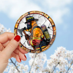 Personalized Gifts For Firefighter Suncatcher Ornament 81ACQN270824 - Ornament - GoDuckee