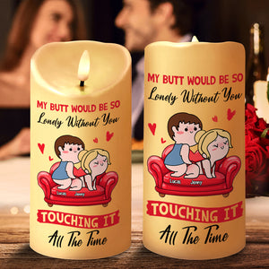 Personalized Funny Gifts For Couple LED Candle 01xqtn051224hh Touching All The Time - Led Candle - GoDuckee