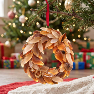 Horse Wreath Sea Glass Effect Ornament - Personalized Gifts For Horse Lovers 06qhtn121026 - Ornament - GoDuckee