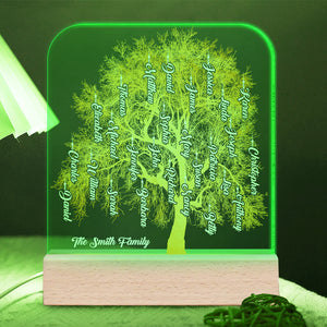 Personalized Gifts For Family LED Light Family Tree - Led Night Light - GoDuckee