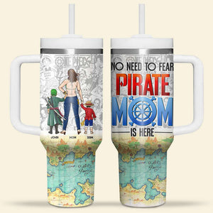 Personalized Gifts For Dad Tumbler No Need To Fear Pirate Dad Is Here 01HUMH220324PA-1 - Tumbler Cups - GoDuckee