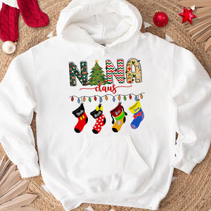 Family Socks, Personalized Nana Claus Shirt, 02NATN161023 - Shirts - GoDuckee