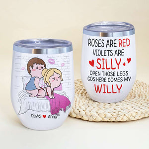 Personalized Gifts For Girlfriend Wine Tumbler Open Those Legs - Tumbler Cups - GoDuckee