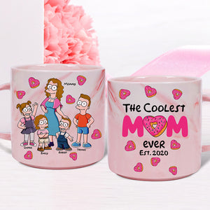 The Coolest Mom Ever Marble Mug - Personalized Gifts For Mom 01KAQN030425PA - Marble Mug - GoDuckee