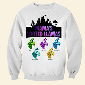 Personalized Gifts For Mom Shirt Mama's Looted Llamas 01KAMH230224 - 2D Shirts - GoDuckee