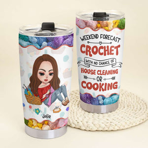 Personalized Gifts For Crocheting Girl Tumbler 03NAPU250724HH - Tumbler Cup - GoDuckee