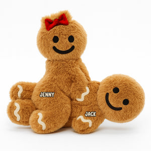 Funny Gingerbread Couple Pillow Personalized Gifts For Couple 04natn141125 - Pillow - GoDuckee