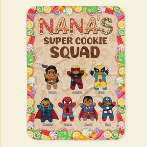 Personalized Christmas Gifts For Grandma Blanket, Super Cookie Squad 02kapu111024 - Blanket - GoDuckee